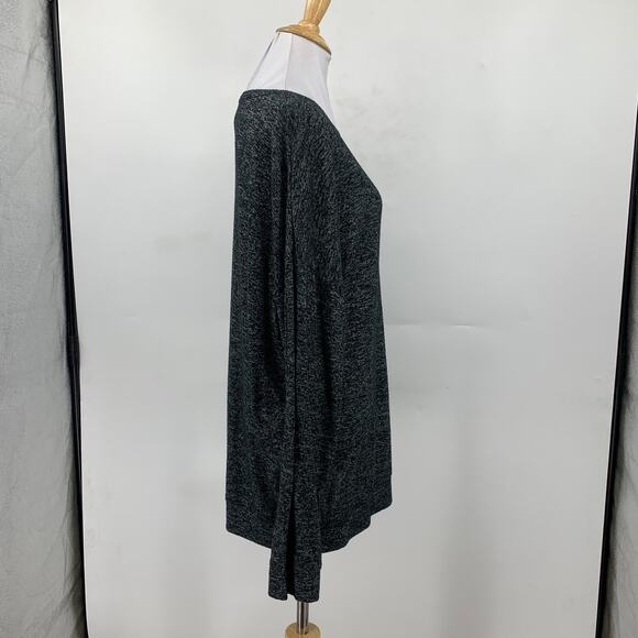 Athleta Top Womens M Medium Black Grey Mindful Dolman Pullover Lightweight Crew - Picture 5 of 13